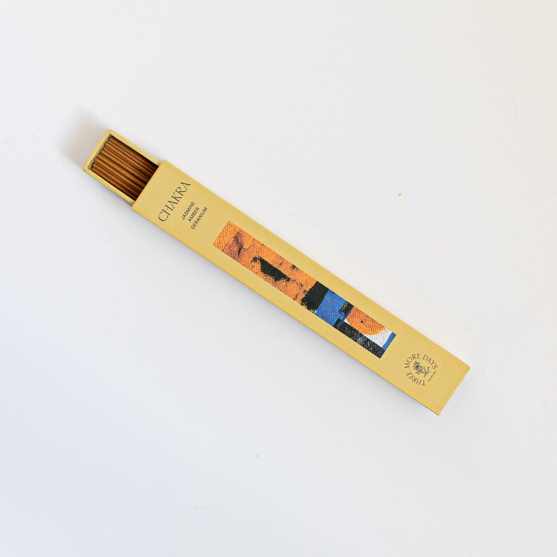 Chakra Incense - Jasmine, Amber, Geranium - Three More Days Collection