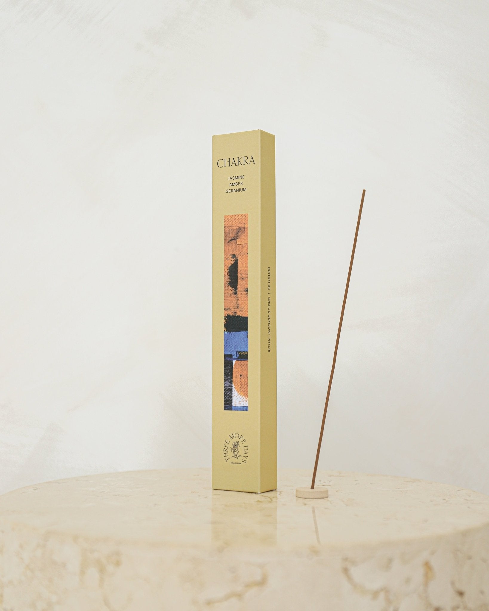 Chakra Incense - Jasmine, Amber, Geranium - Three More Days Collection