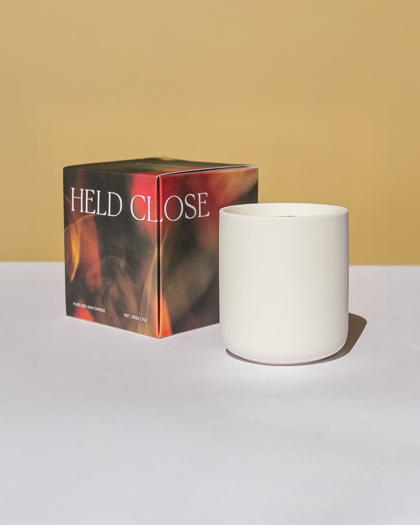 HELD CLOSE: Citrus / Jasmine / Narcissus / Amber / Musk Ceramic CANDLE 200G - Three More Days Collection
