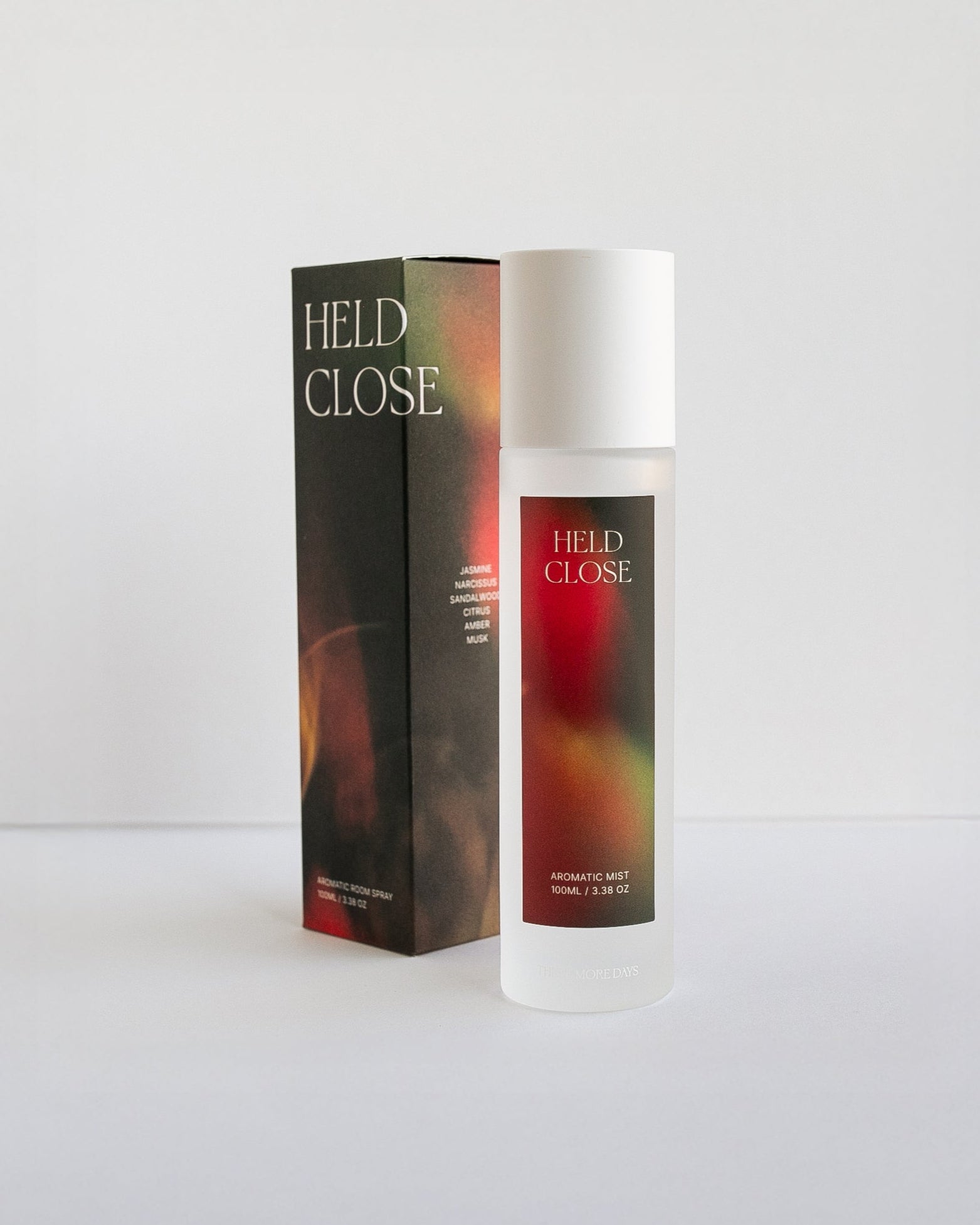 HELD CLOSE: Citrus / Jasmine / Narcissus / Amber / Musk Ceramic ROOM SPRAY - Three More Days Collection