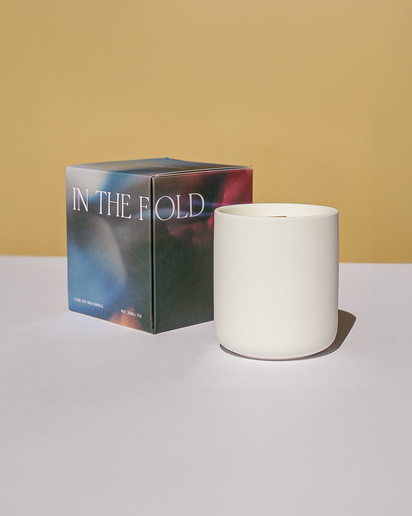 IN THE FOLD: Raspberry / Sea Breeze / Rose / Patchouli / Ambergris Ceramic CANDLE 200G - Three More Days Collection