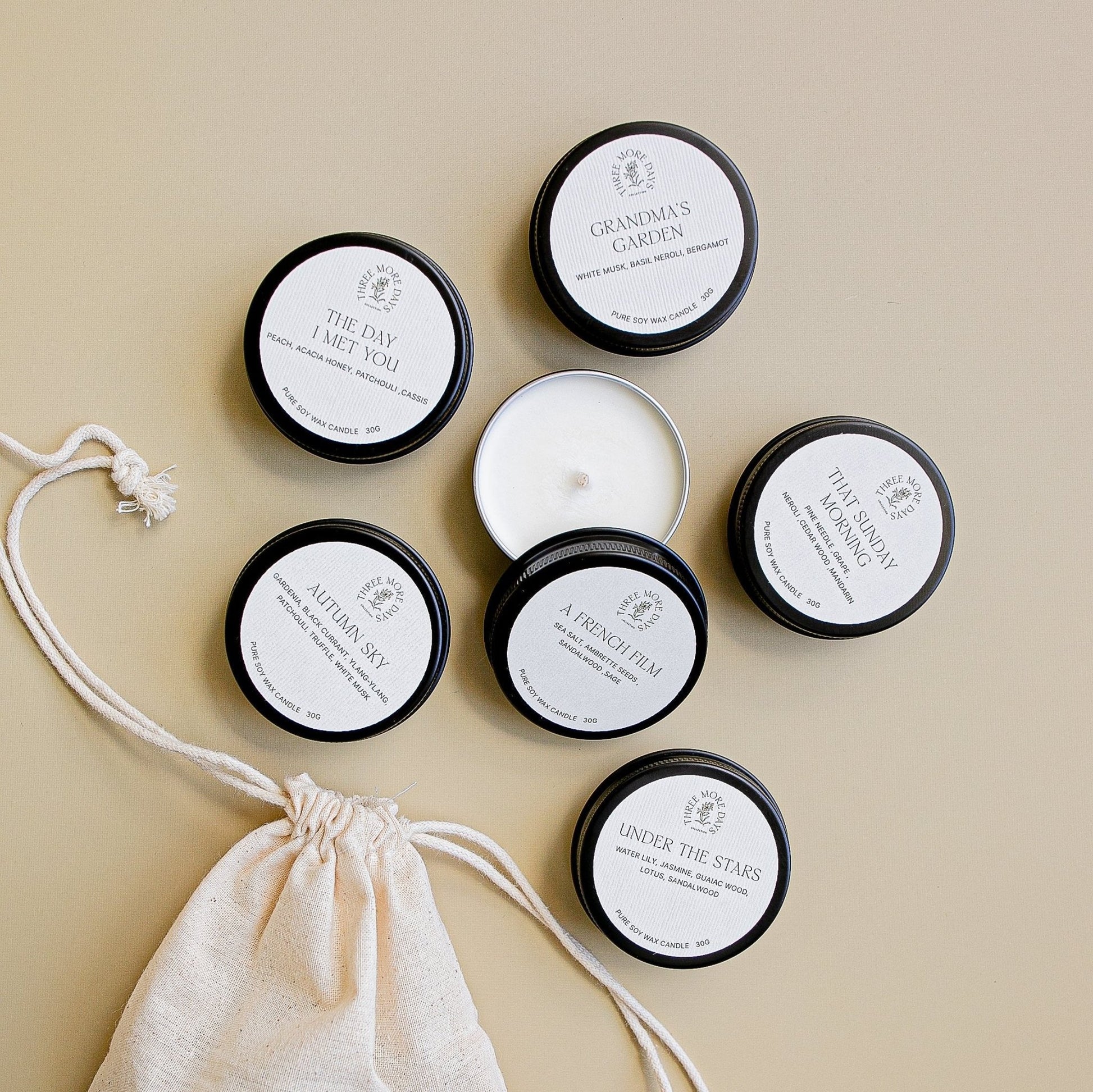 Mini Travel Candles Collection - Three More Days Collection