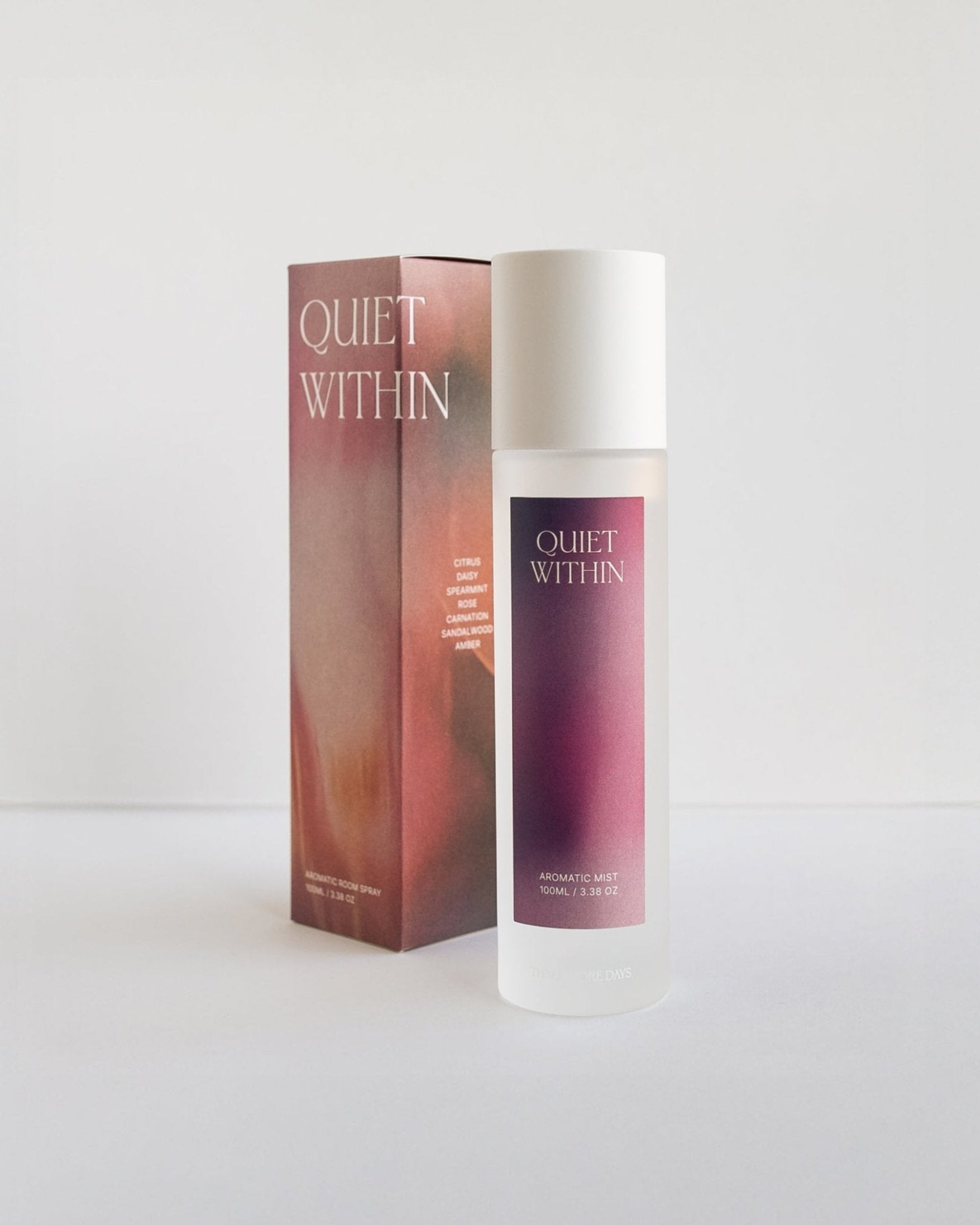 QUIET WITHIN: Citrus / Daisy / Jasmine / Sandalwood / Carnation Ceramic ROOM SPRAY - Three More Days Collection
